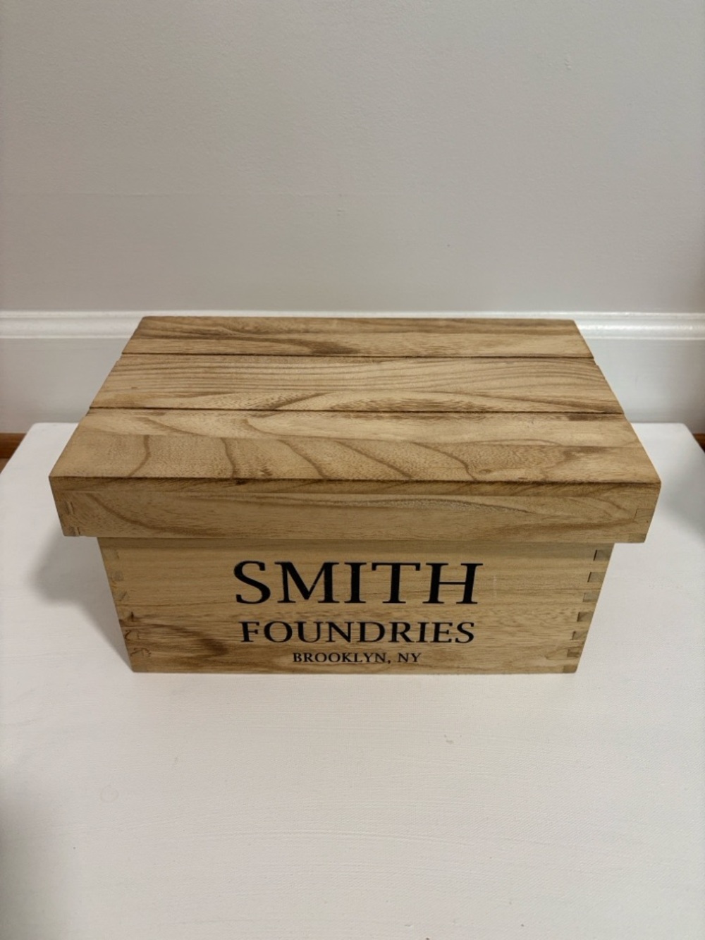 Smith Foundries Wooden Storage Box - Natural Wood